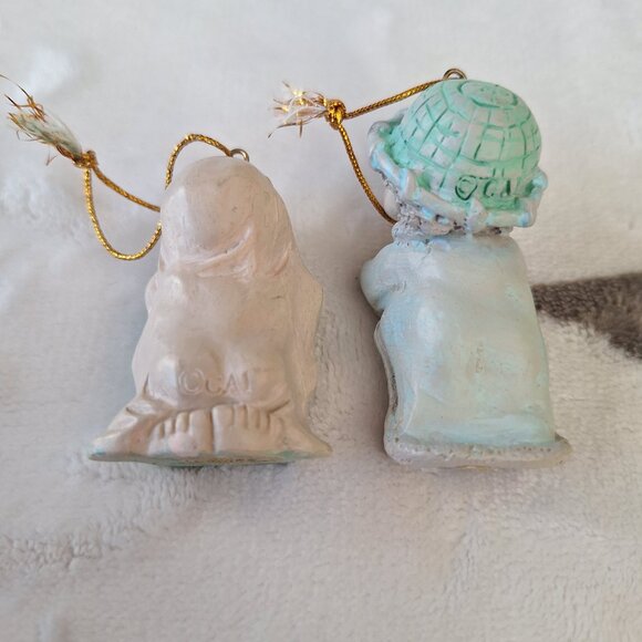Lot of‎ 2 Giftco Inc. Dreamsicles Polystone Nativity Ornaments Mary and Joseph - Picture 3 of 6